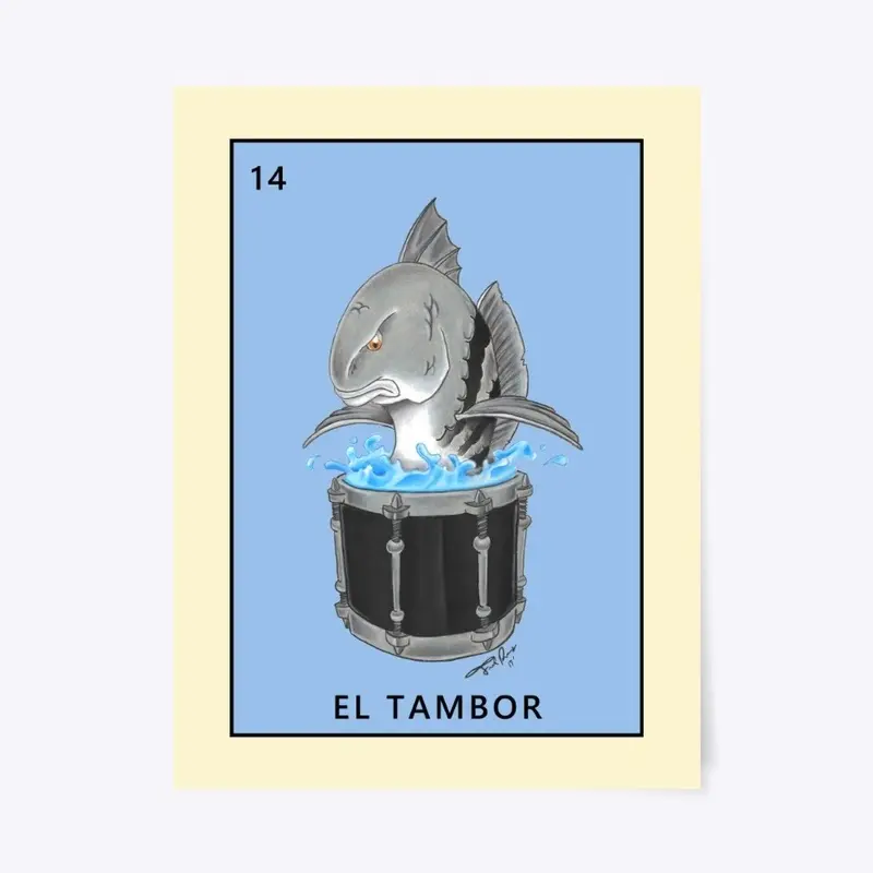 El Tambor © 18"x24" Poster