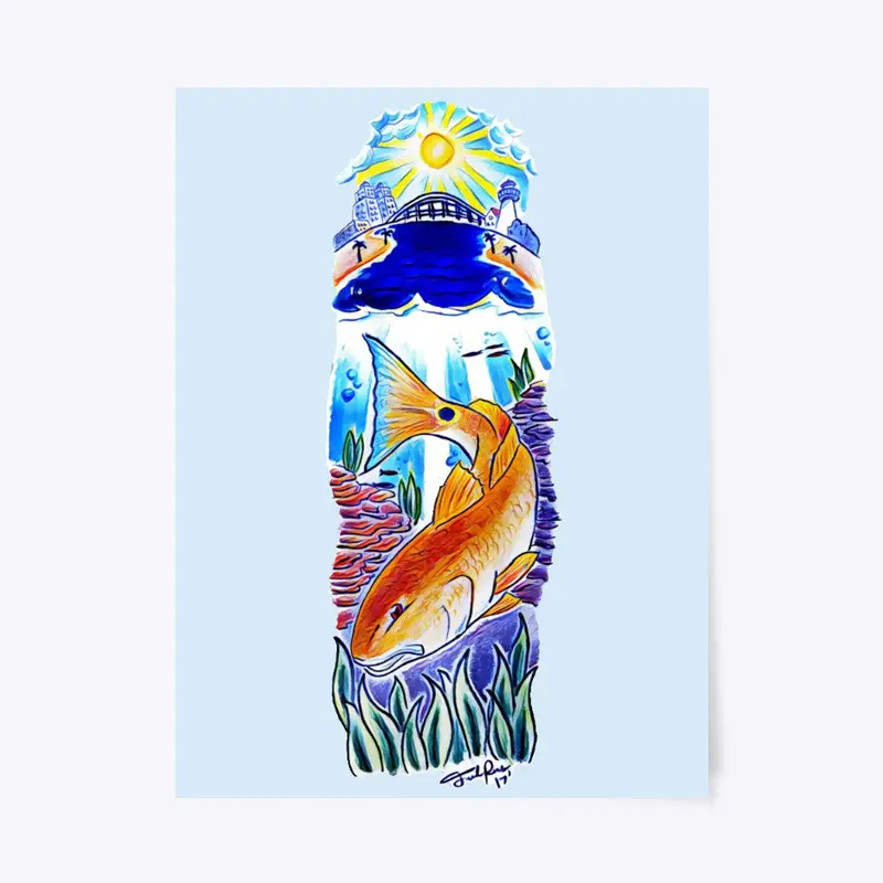 Lower Laguna Madre Gold © Poster 18"x24"