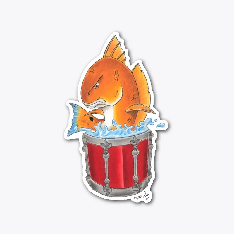 Red Drum Sticker